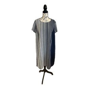 NWOT Truth + Style Mavy & White Chiffon Tunic Sz 1XP